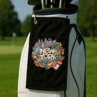 New York City Nyc Iconic Skyline Big Apple Gift Souvenir Golf Towel thumb 2