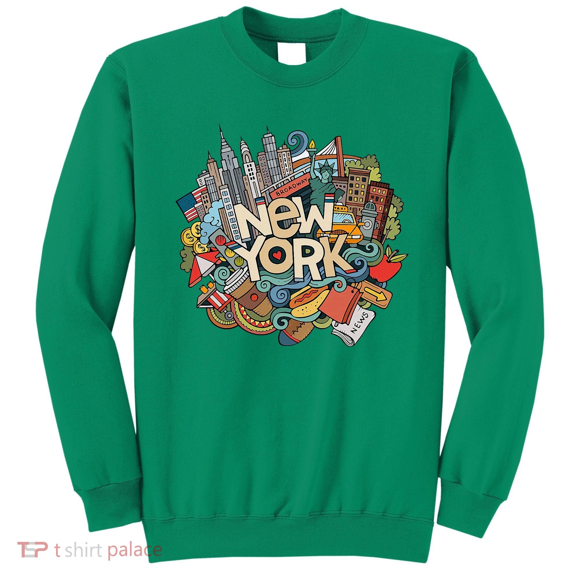 New York City Nyc Iconic Skyline Big Apple Gift Souvenir Sweatshirt