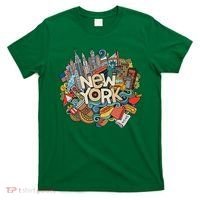 New York City Nyc Iconic Skyline Big Apple Gift Souvenir T-Shirt thumb 0