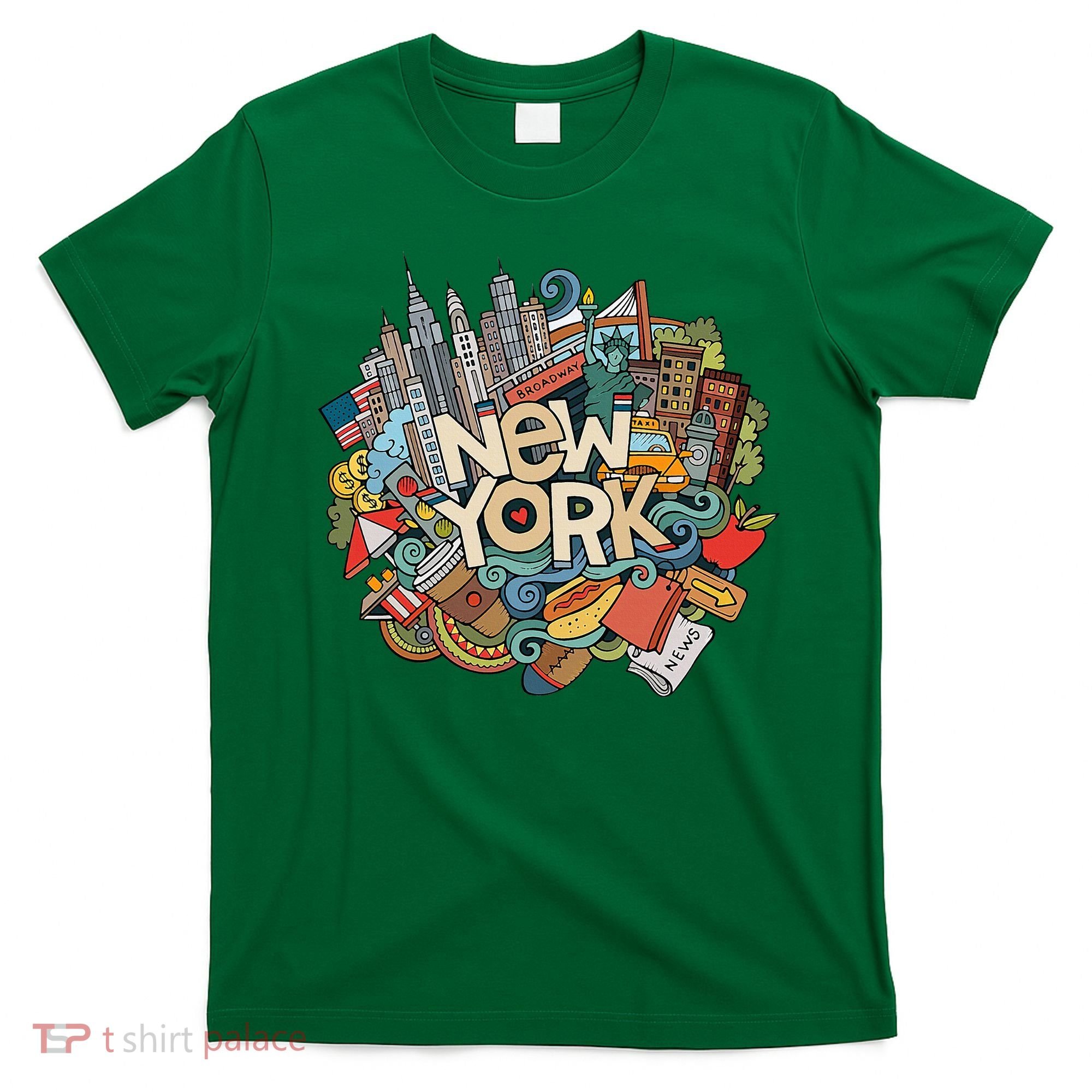 New York City Nyc Iconic Skyline Big Apple Gift Souvenir T-Shirt