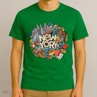 New York City Nyc Iconic Skyline Big Apple Gift Souvenir T-Shirt thumb 3