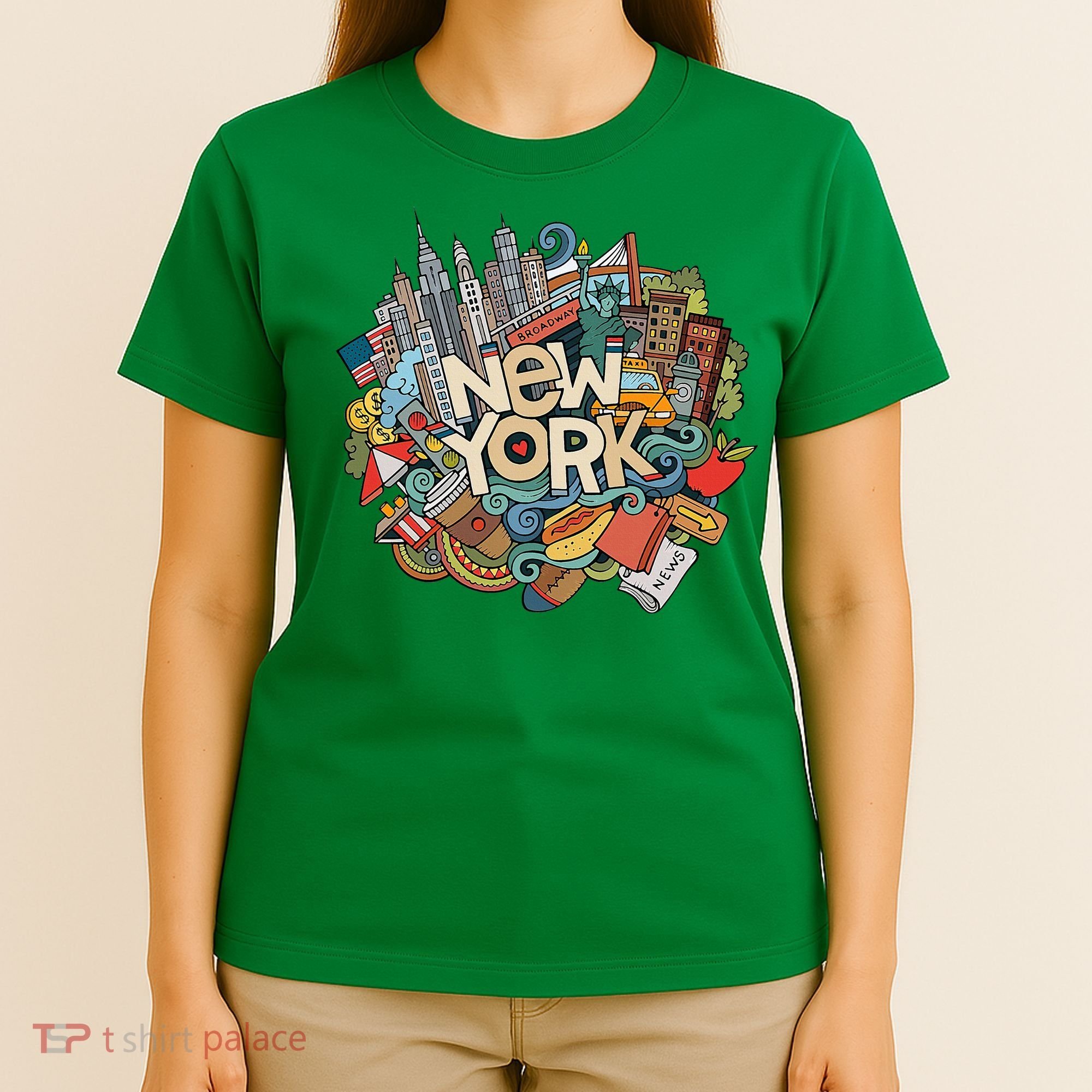 New York City Nyc Iconic Skyline Big Apple Gift Souvenir T-Shirt