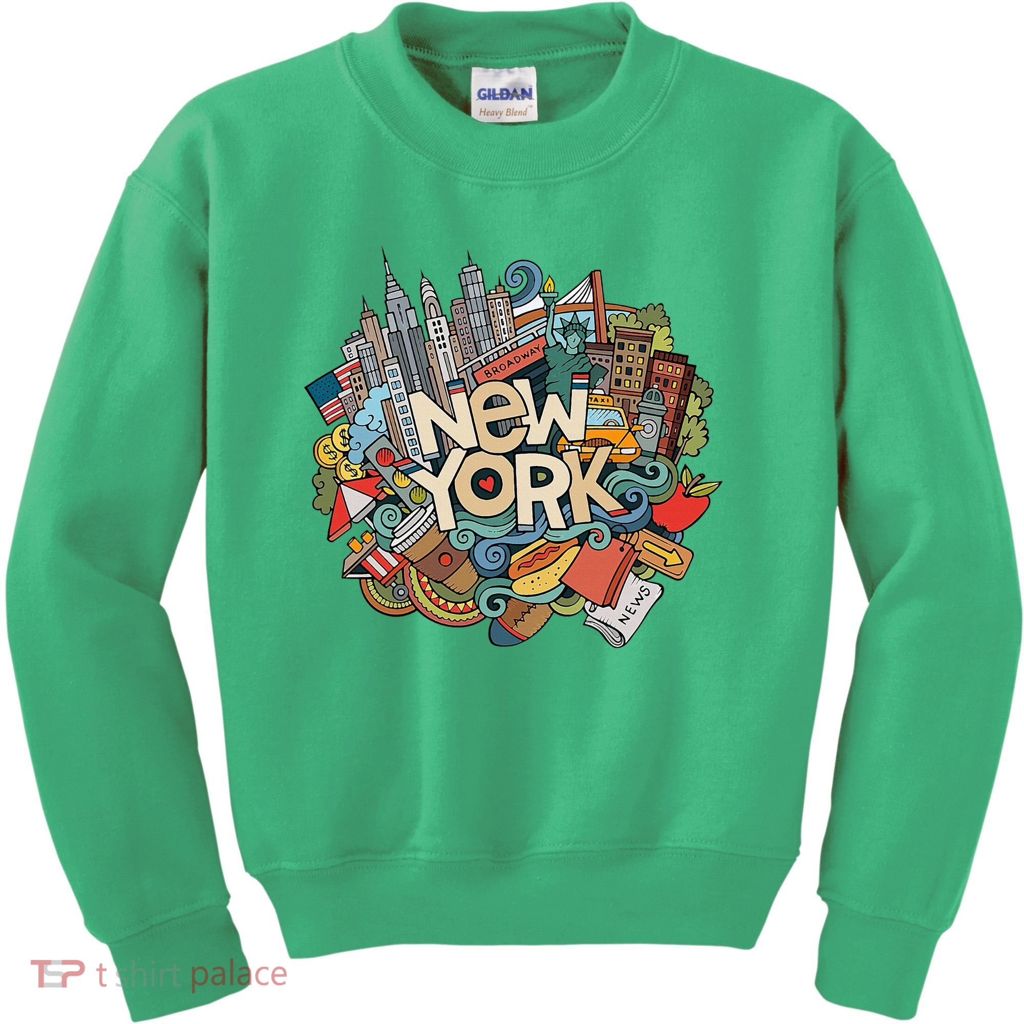 New York City Nyc Iconic Skyline Big Apple Gift Souvenir Kids Sweatshirt
