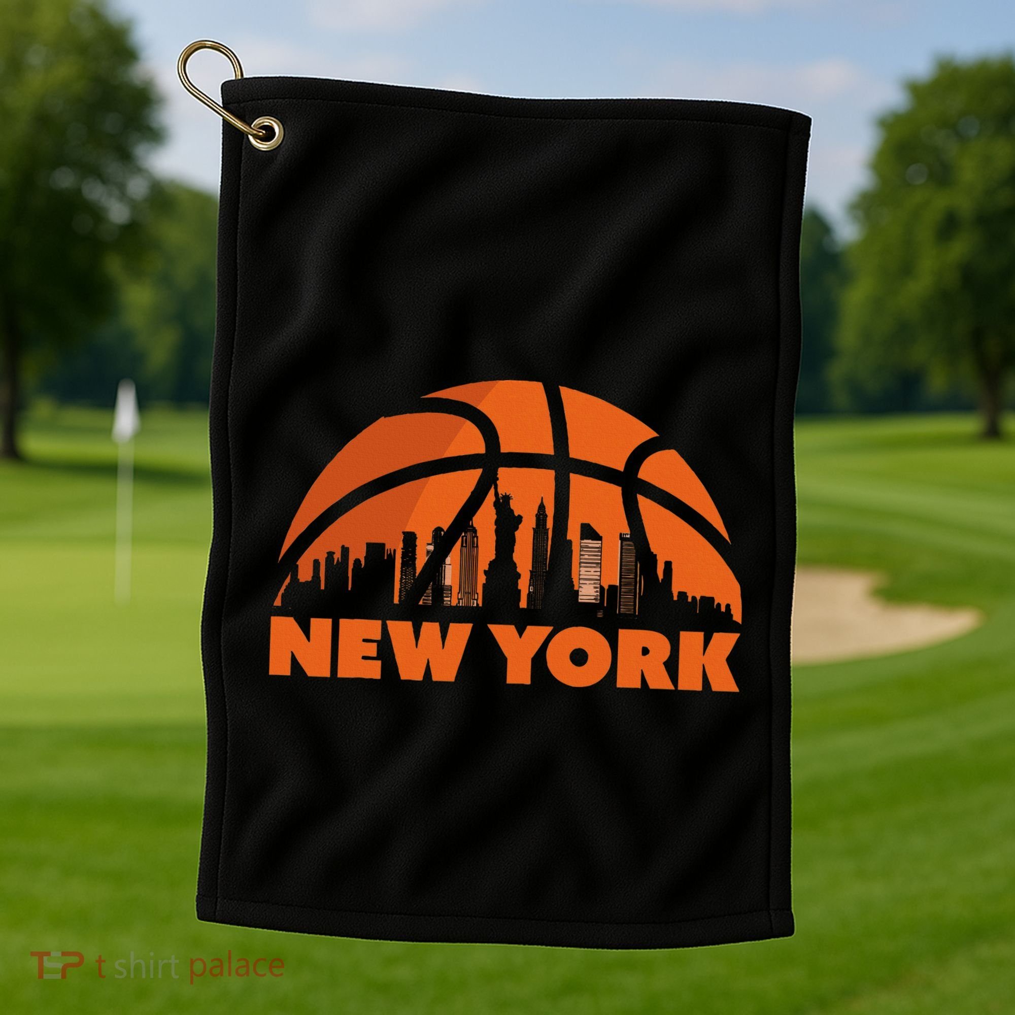 New York City Skyline Basketball Golf Towel