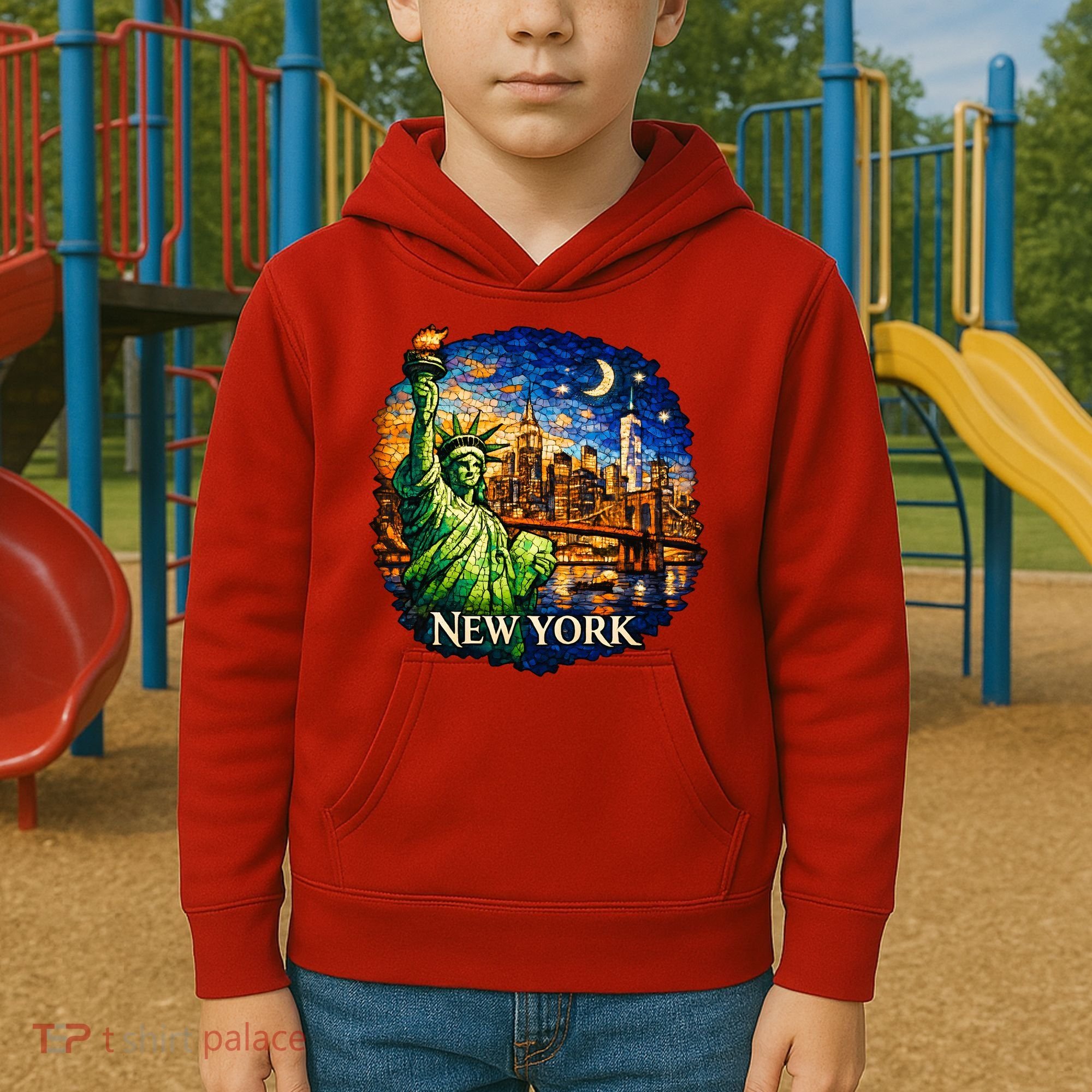 New York City Mosaic Kids Hoodie