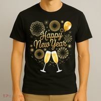 New Years Eve Party Supplies Nye Matching Happy New Year T-Shirt thumb 3