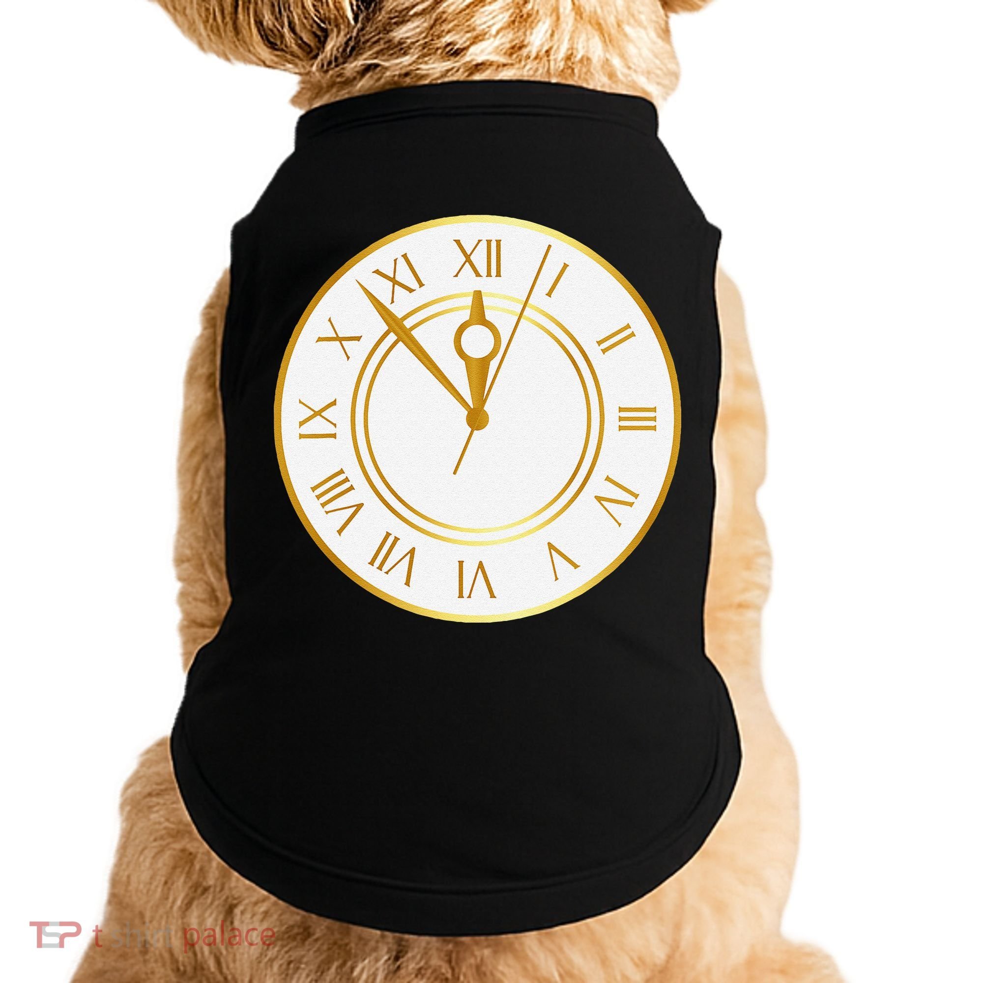 New YearS Eve Clock Doggie Tank