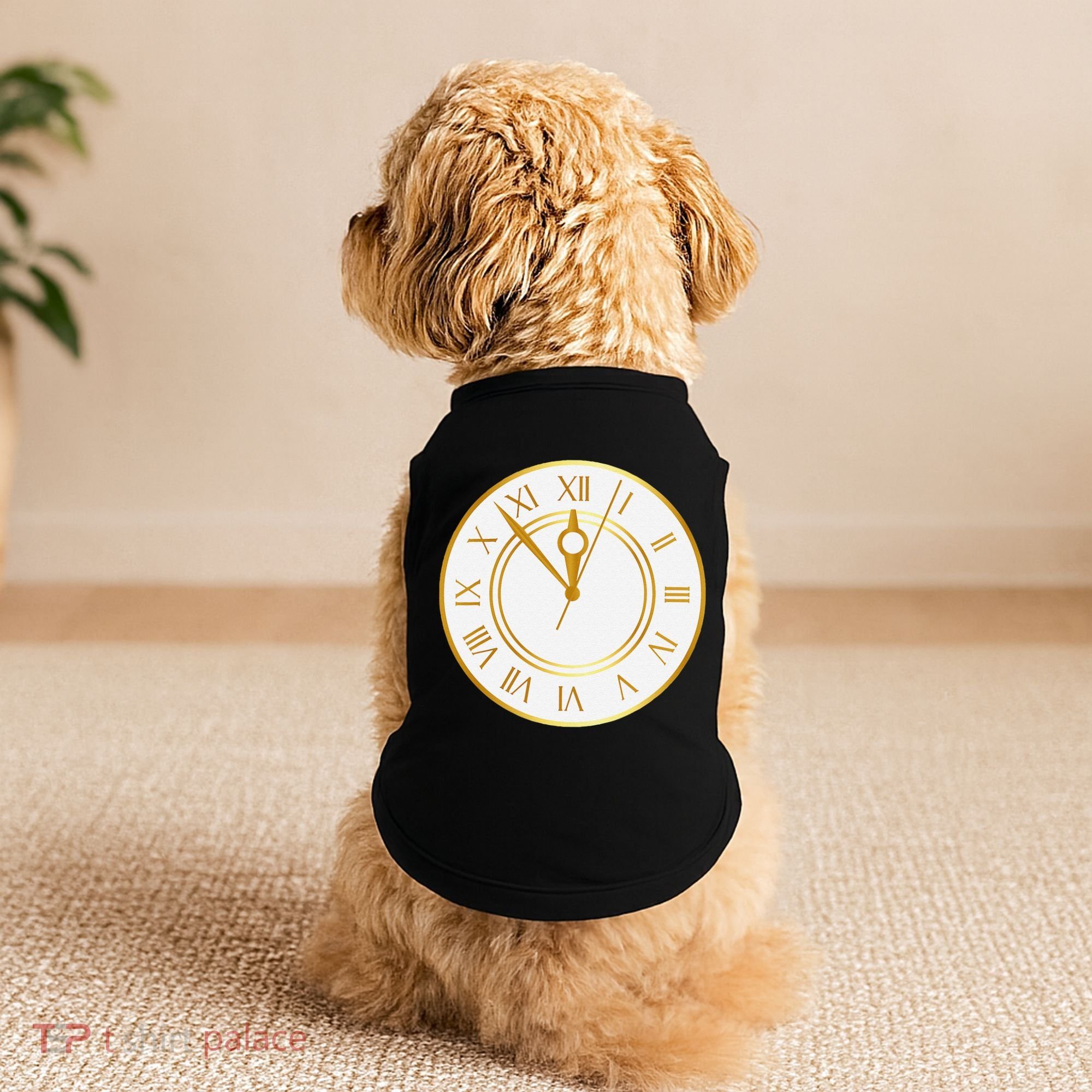 New YearS Eve Clock Doggie Tank