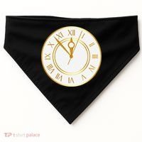 New YearS Eve Clock USA-Made Doggie Bandana thumb 0