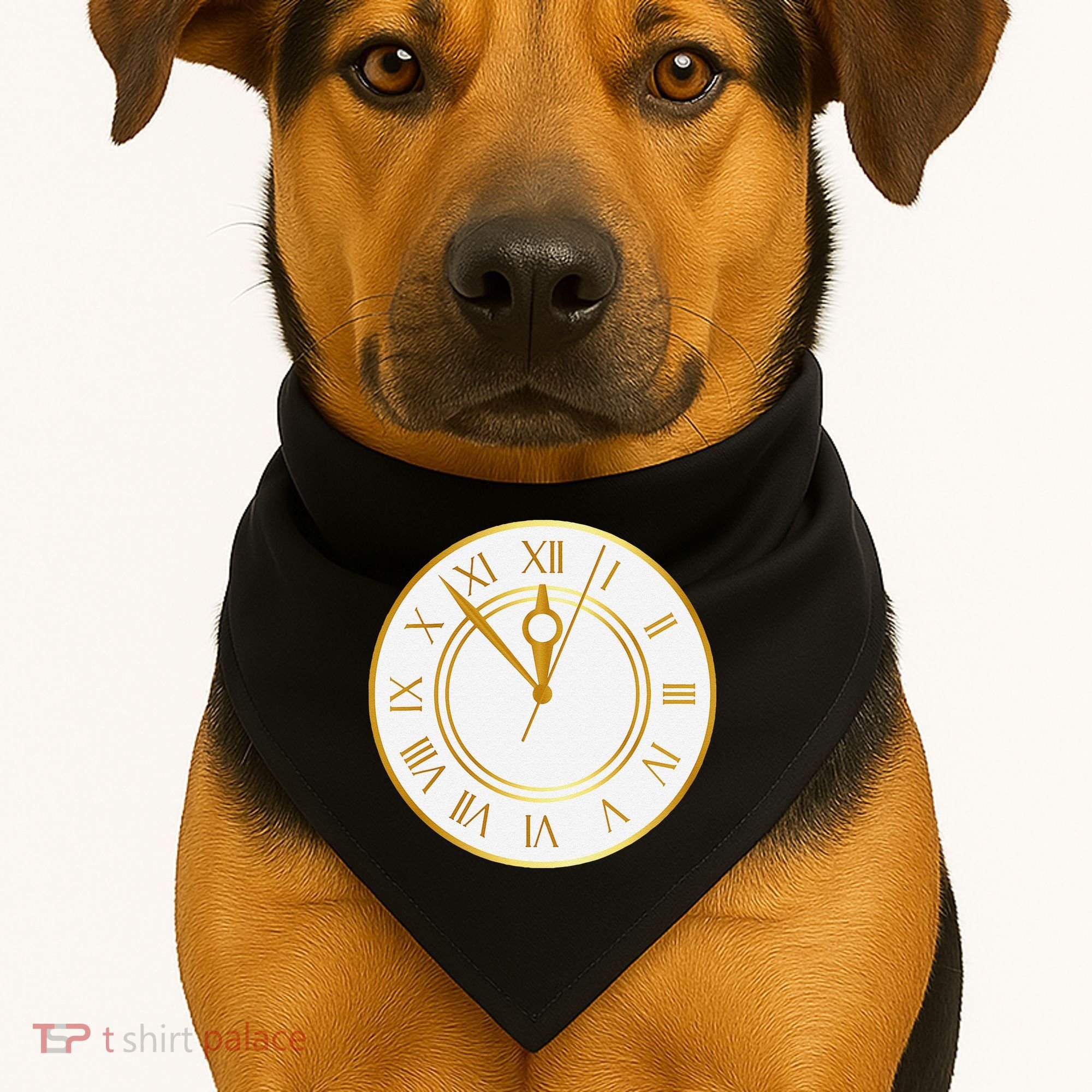 New YearS Eve Clock USA-Made Doggie Bandana