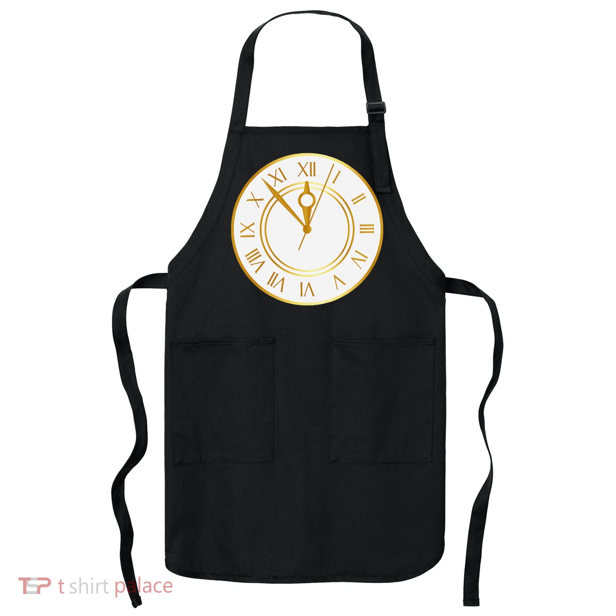 New YearS Eve Clock Apron