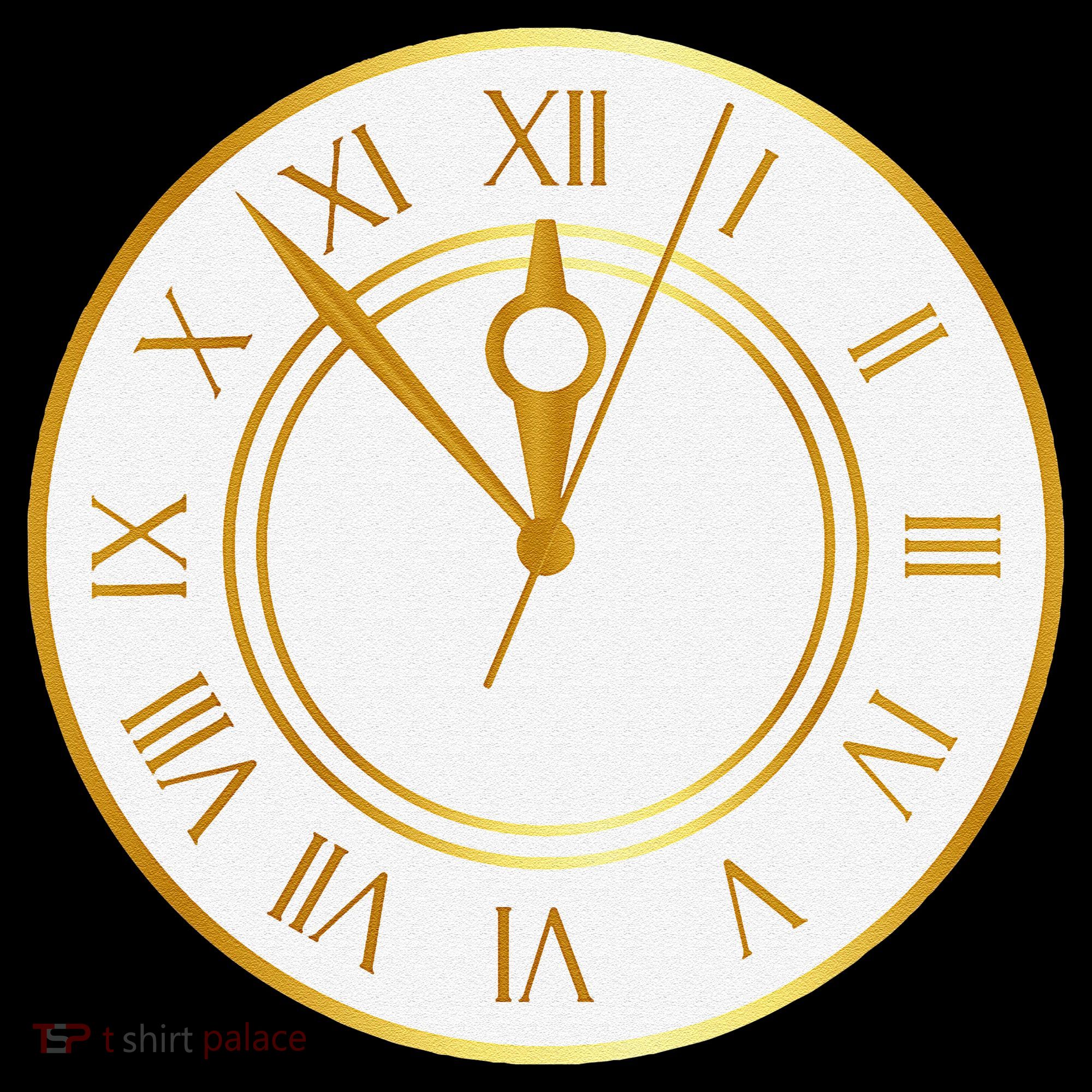New YearS Eve Clock Apron