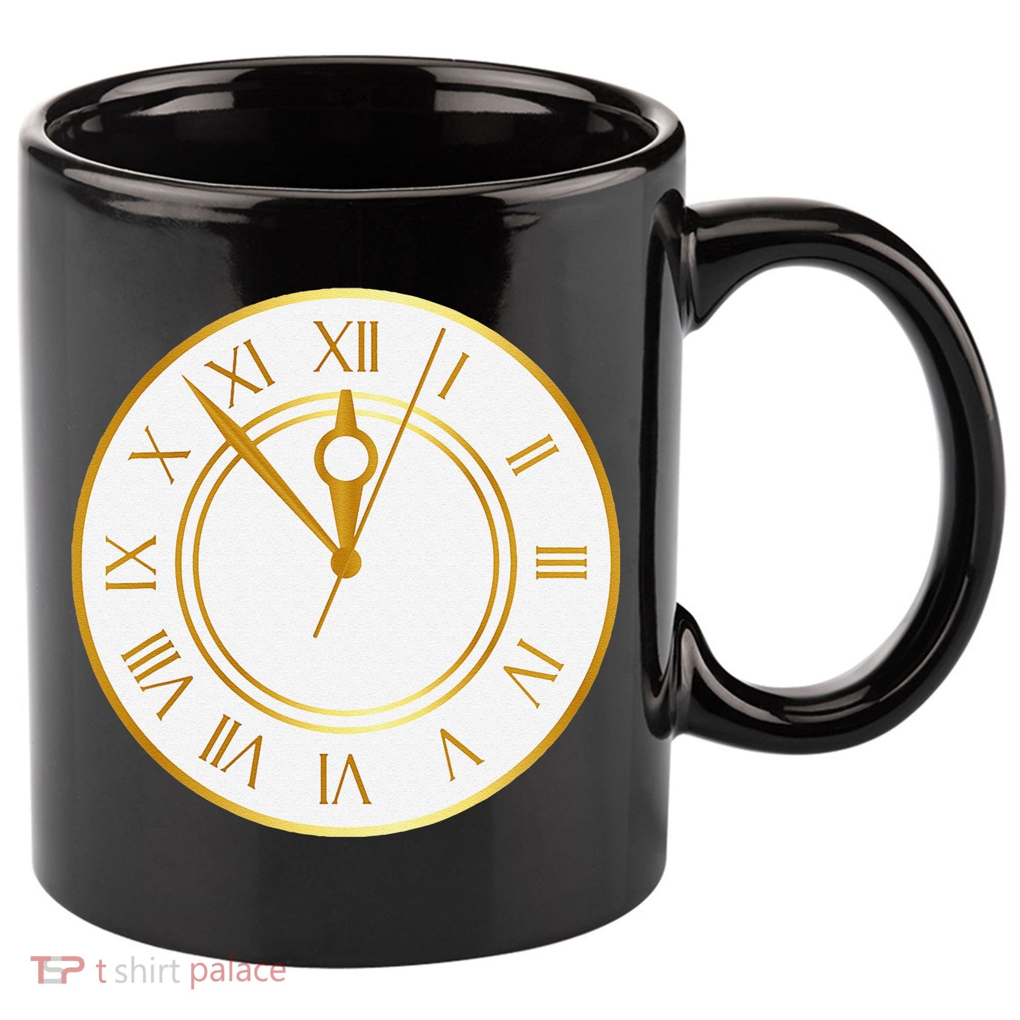 New YearS Eve Clock 11oz C Handle Ceramic Mug