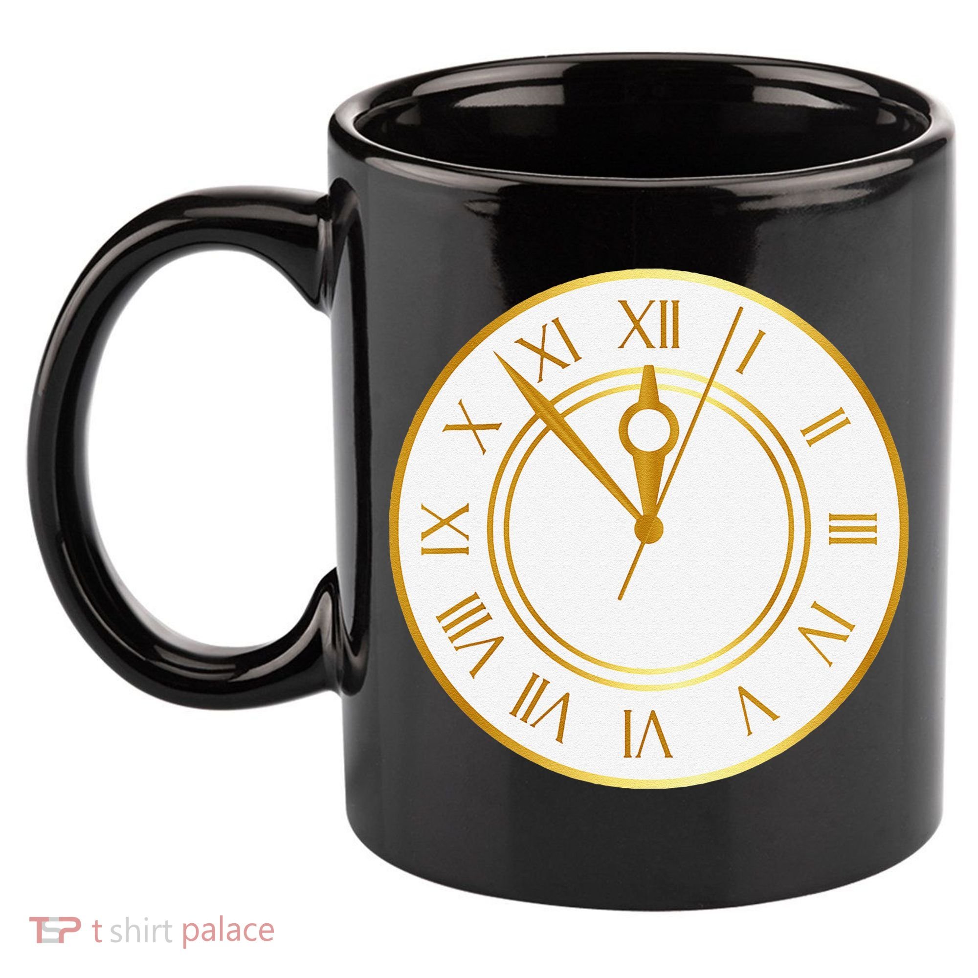 New YearS Eve Clock 11oz C Handle Ceramic Mug