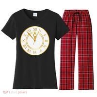 New YearS Eve Clock Women's Flannel Pajama Set thumb 0