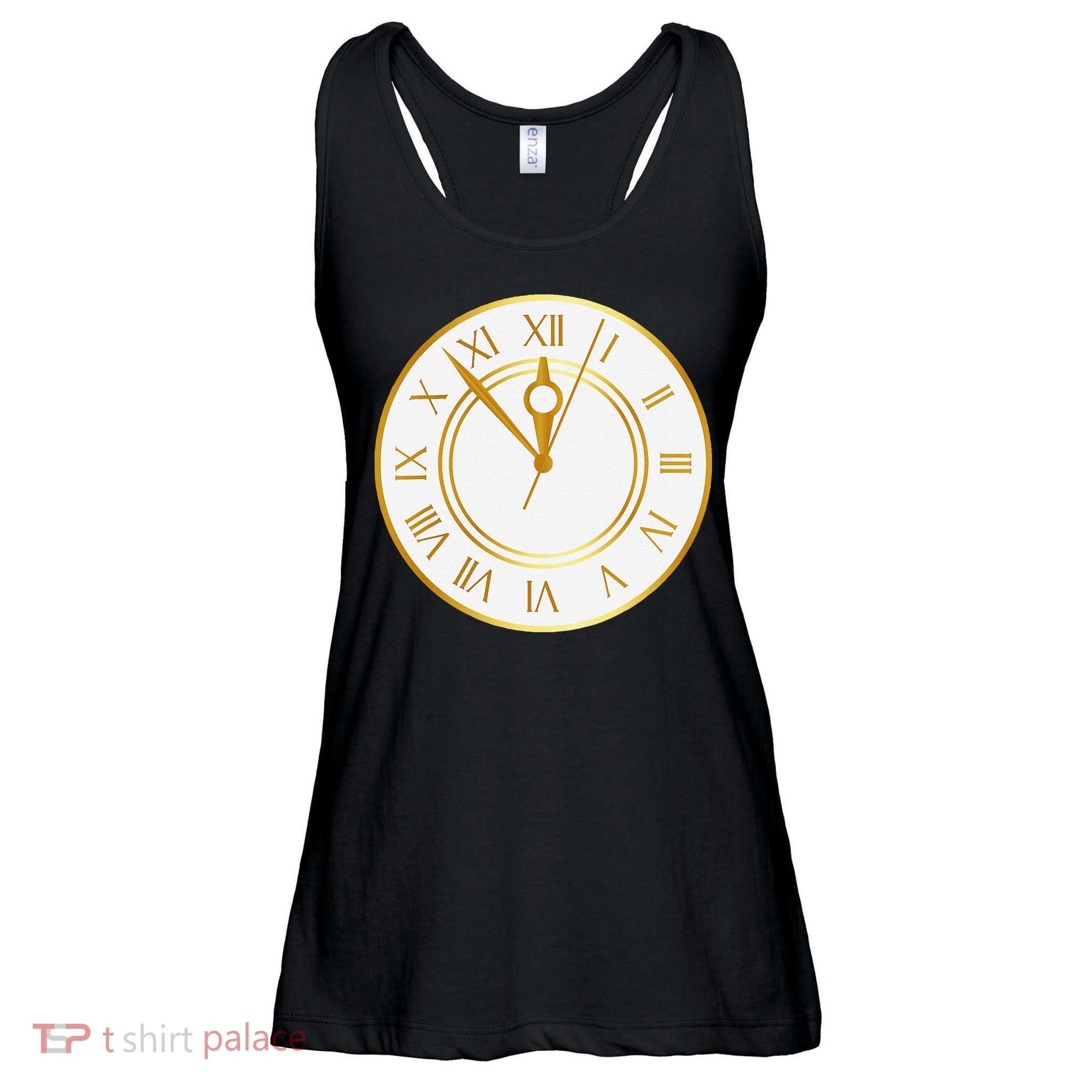 New YearS Eve Clock Ladies Essential Flowy Tank