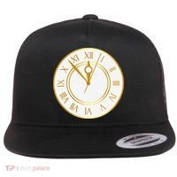 New YearS Eve Clock Flat Bill Trucker Hat thumb 0