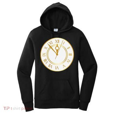 New YearS Eve Clock Women's Hoodie