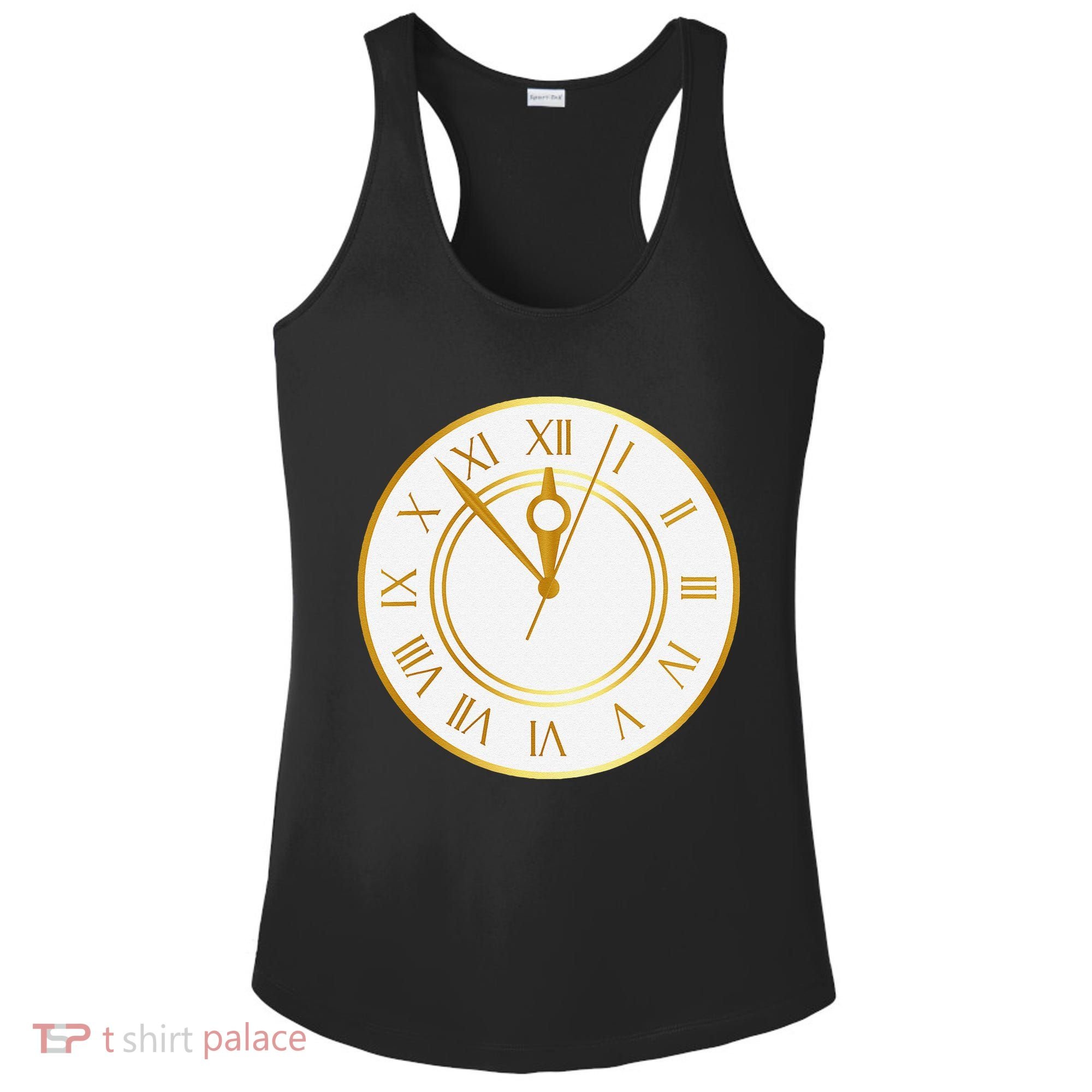 New YearS Eve Clock Ladies PosiCharge Competitor Racerback Tank