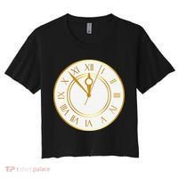 New YearS Eve Clock Women's Crop Top Tee thumb 0