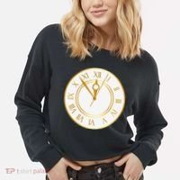 New YearS Eve Clock Cropped Pullover Crew thumb 2