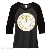 New YearS Eve Clock Women's Tri-Blend 3/4-Sleeve Raglan Shirt thumb 0