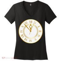 New YearS Eve Clock Women's V-Neck T-Shirt thumb 0