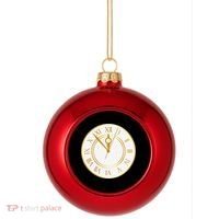 New YearS Eve Clock Plastic Christmas Ball Ornament thumb 0