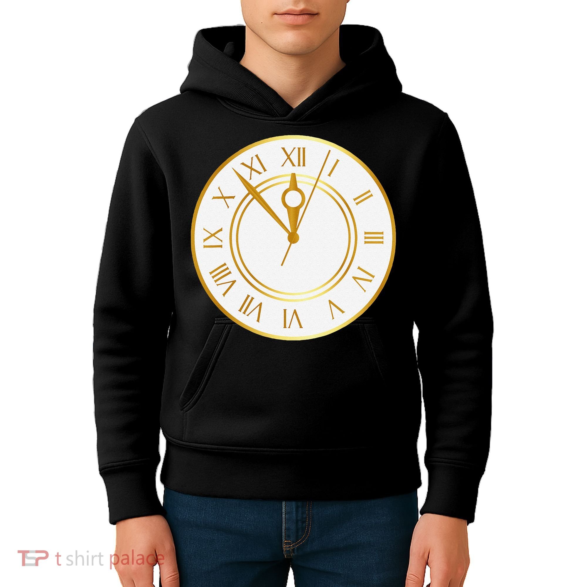 New YearS Eve Clock Kids Hoodie