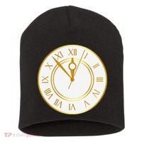 New YearS Eve Clock Short Acrylic Beanie thumb 0
