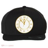 New YearS Eve Clock Wool Snapback Cap thumb 0