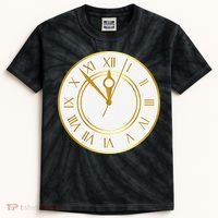 New YearS Eve Clock Kids Tie-Dye T-Shirt thumb 0