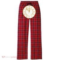New YearS Eve Clock Women's Flannel Plaid Pajama Pants thumb 0