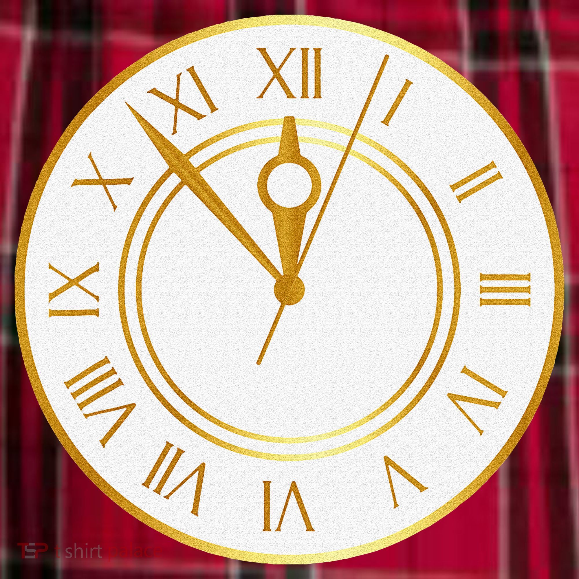 New YearS Eve Clock Women's Flannel Plaid Pajama Pants