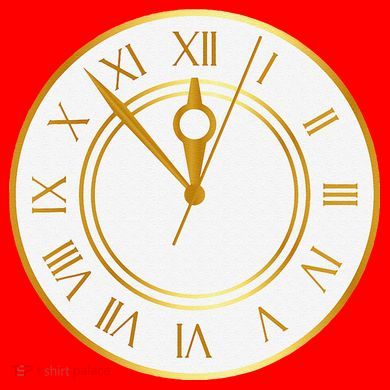 New YearS Eve Clock Santa Hat