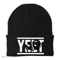 No Yeet Funny Retro Text Beanie thumb 0