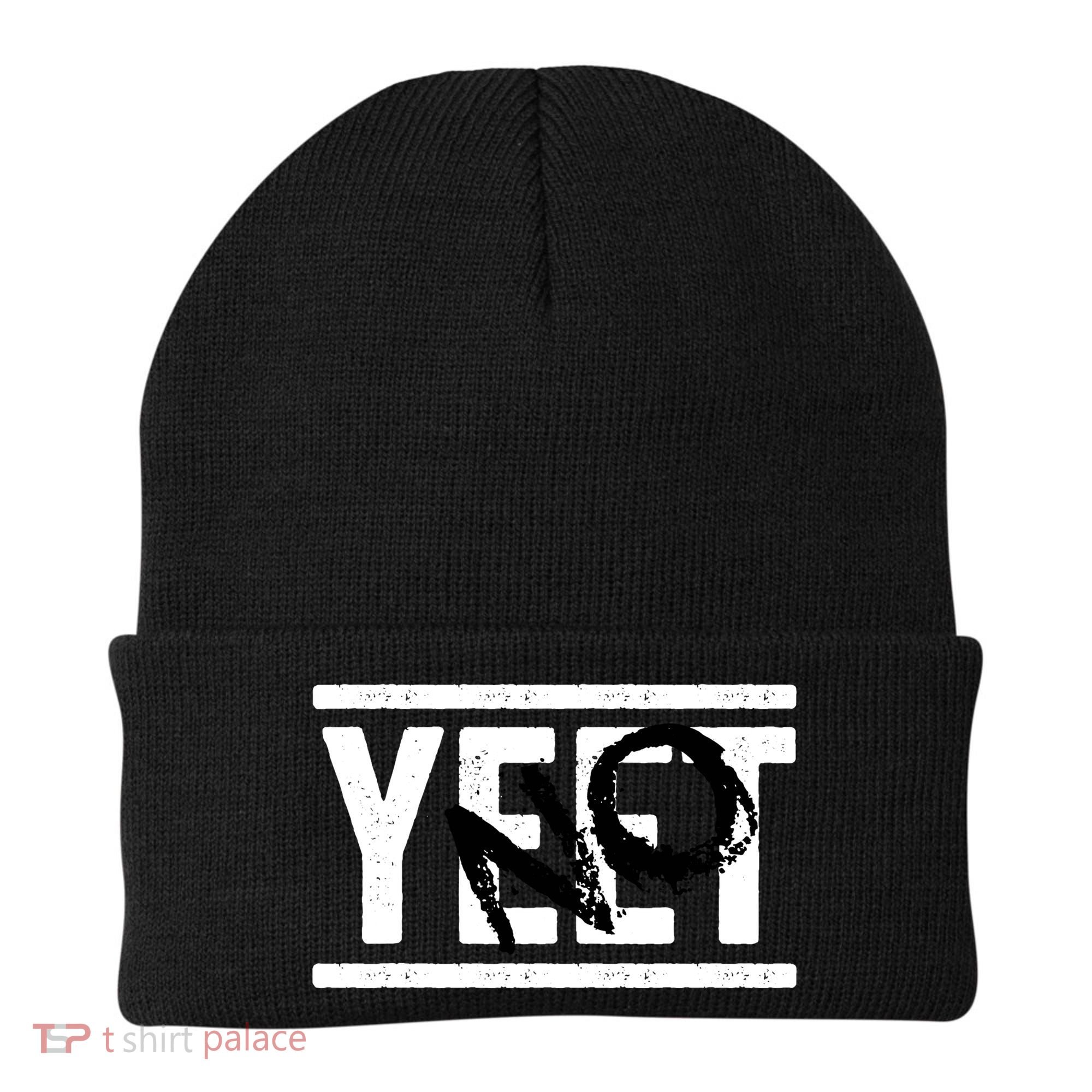 No Yeet Funny Retro Text Beanie