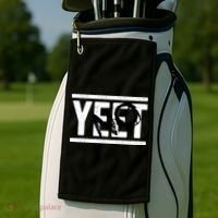 No Yeet Funny Retro Text Golf Towel thumb 2