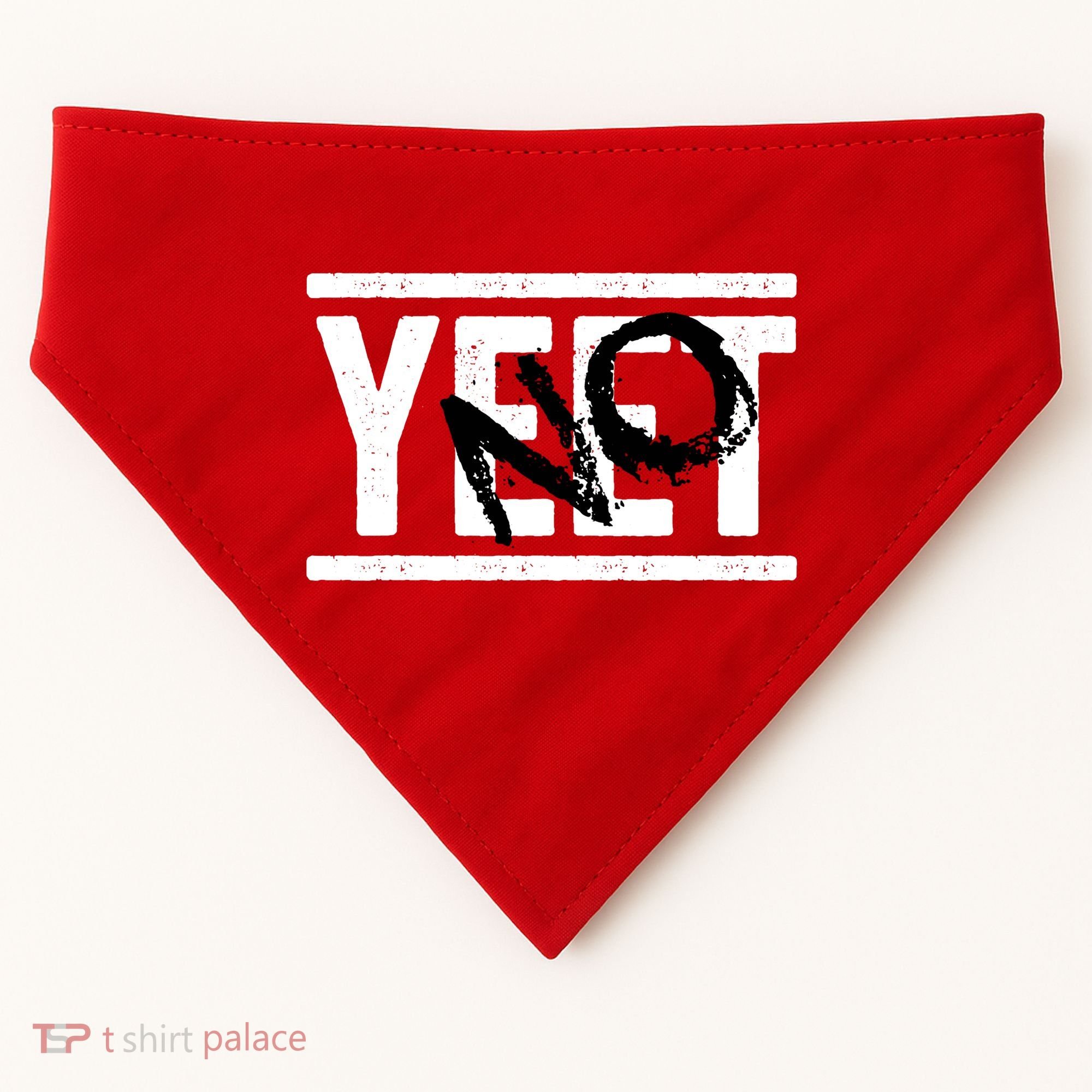 No Yeet Funny Retro Text USA-Made Doggie Bandana