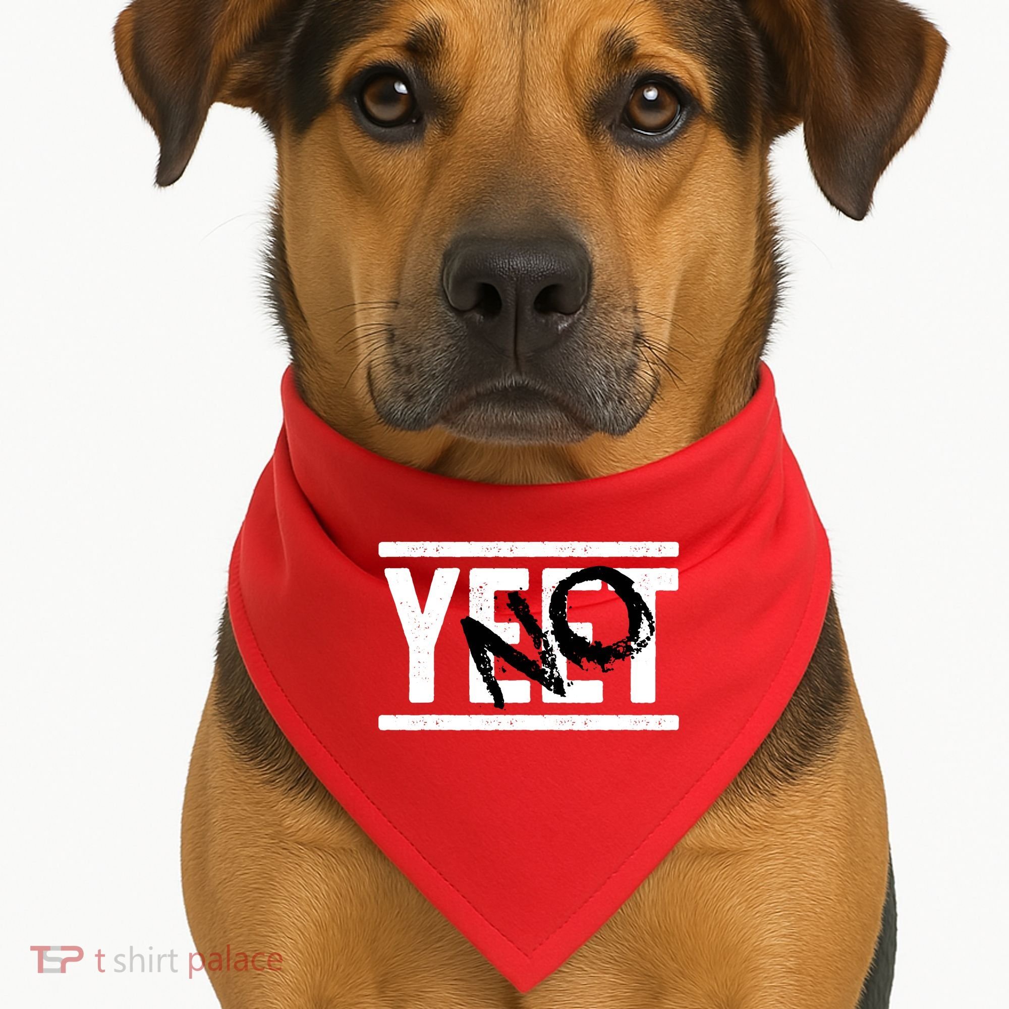 No Yeet Funny Retro Text USA-Made Doggie Bandana