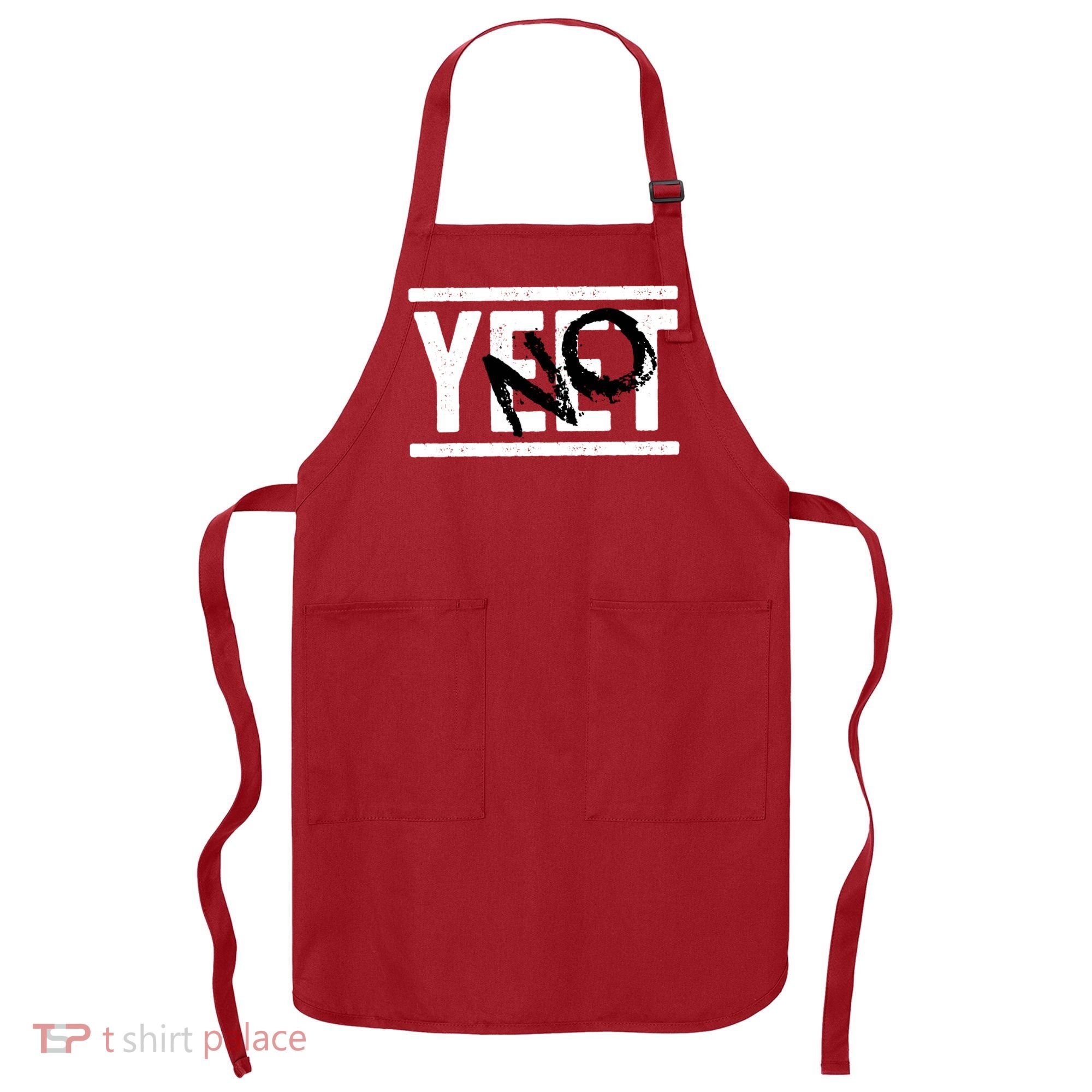 No Yeet Funny Retro Text Apron