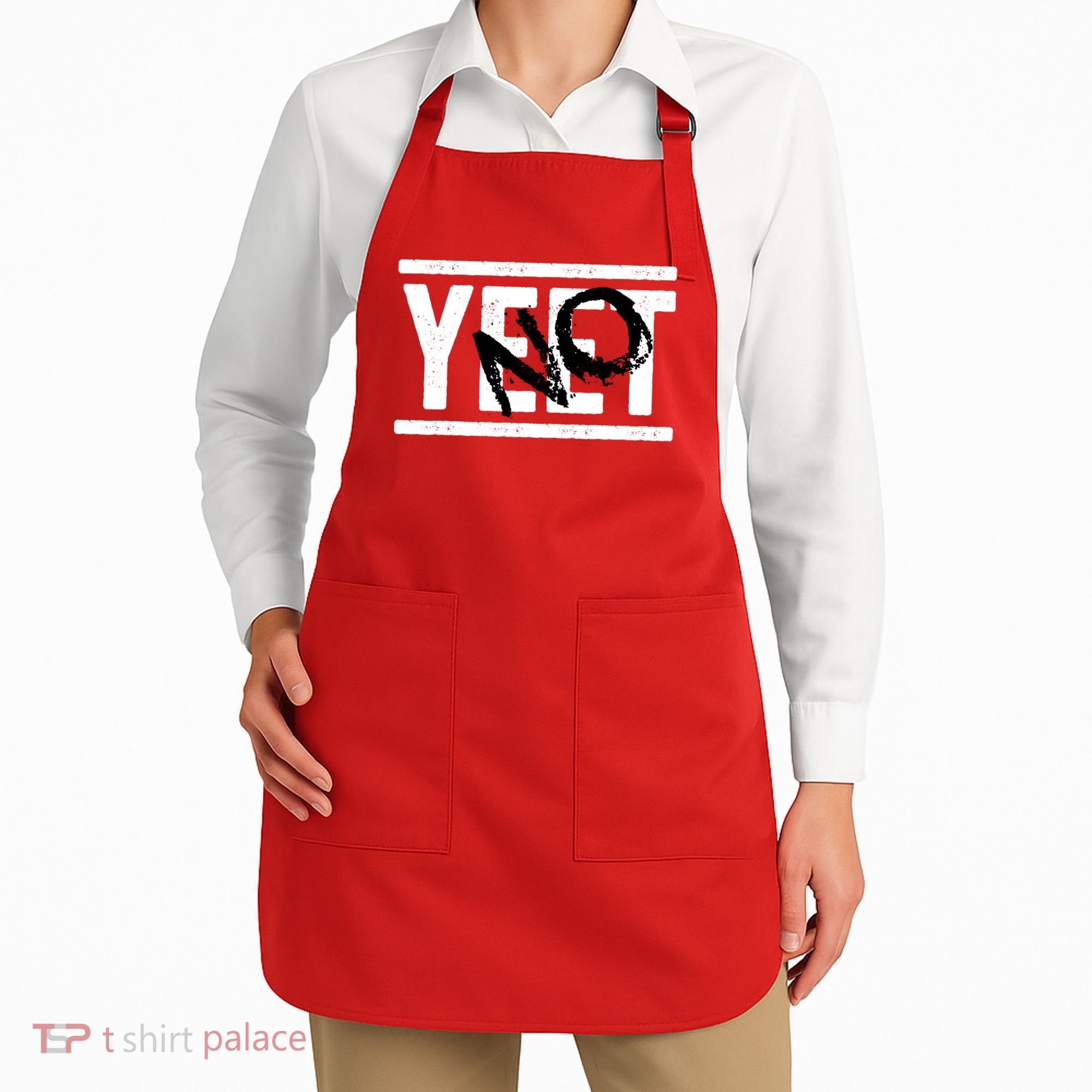 No Yeet Funny Retro Text Apron
