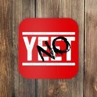 No Yeet Funny Retro Text Coaster thumb 0