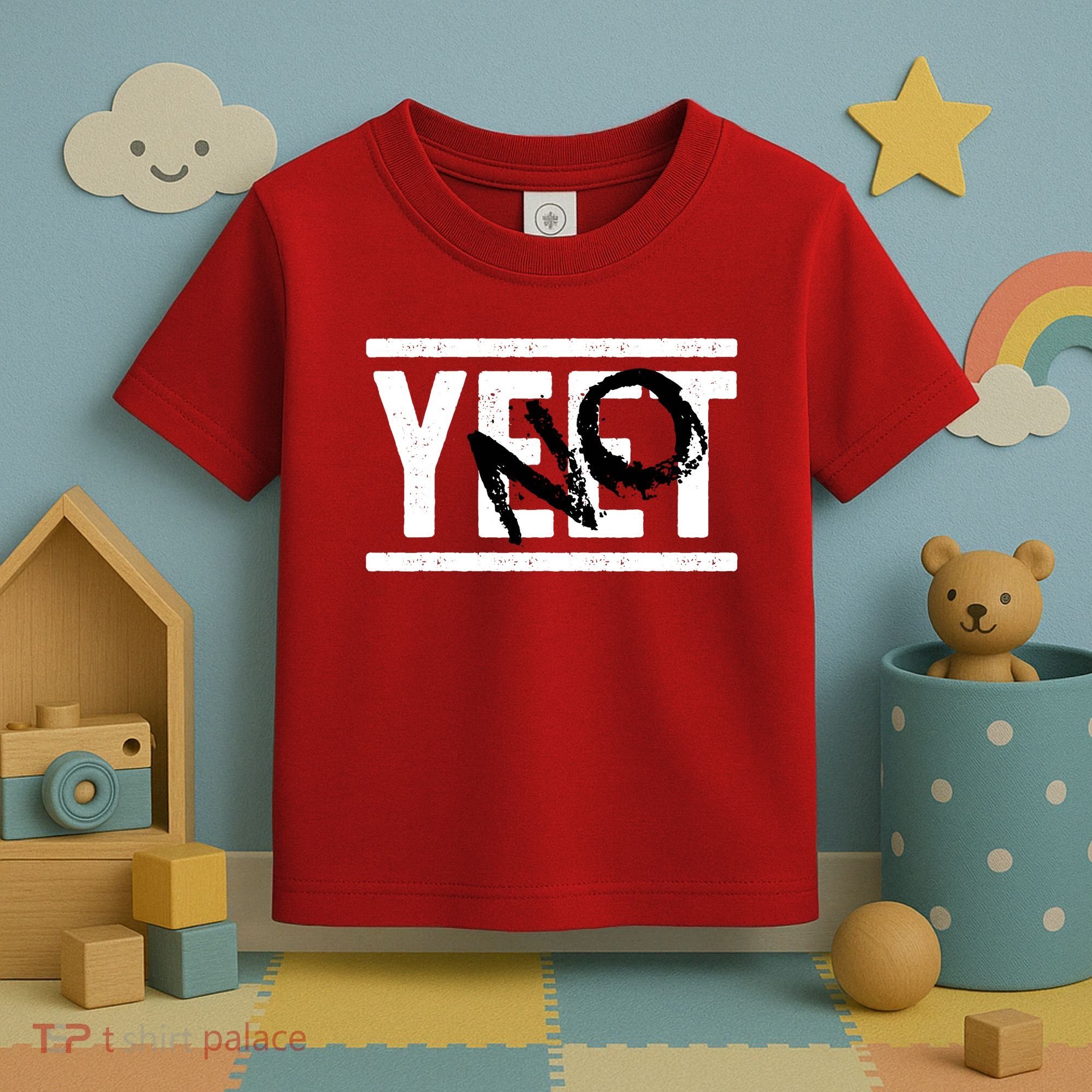 No Yeet Funny Retro Text Toddler T-Shirt