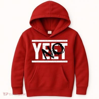 No Yeet Funny Retro Text Kids Hoodie