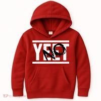 No Yeet Funny Retro Text Kids Hoodie thumb 0