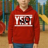 No Yeet Funny Retro Text Kids Hoodie thumb 2