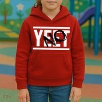 No Yeet Funny Retro Text Kids Hoodie thumb 3