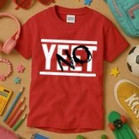 No Yeet Funny Retro Text Kids T-Shirt thumb 3