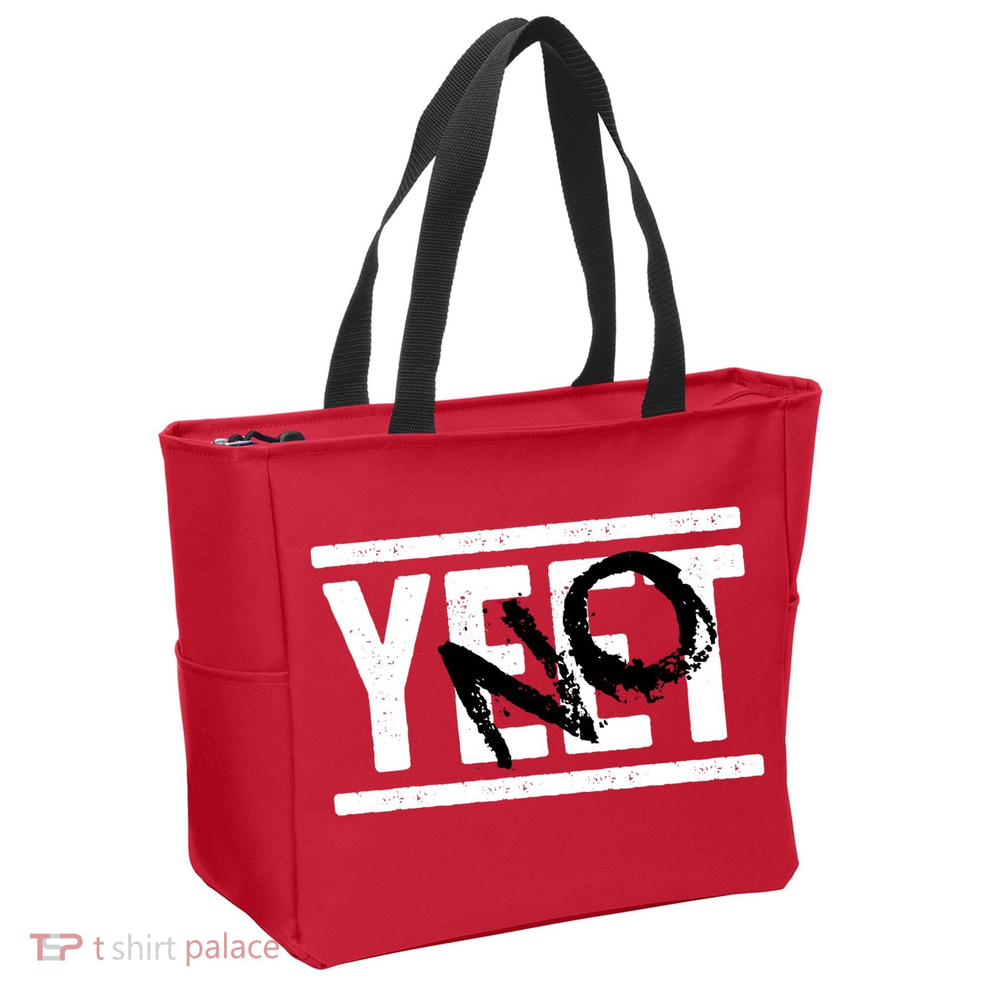 No Yeet Funny Retro Text Tote Bag